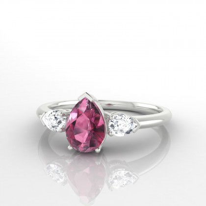 Accordance Bague Grenat en Argent 925