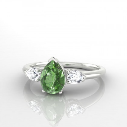 Accordance Bague Tourmaline en Argent 925