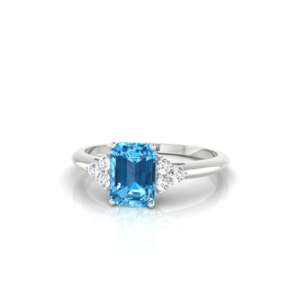 Admiration Bague Topaze en Or blanc 18k
