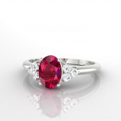 Allégresse Bague Rubis en Or blanc 18k