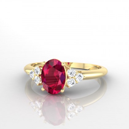 Allégresse Bague Rubis en Or jaune 18k