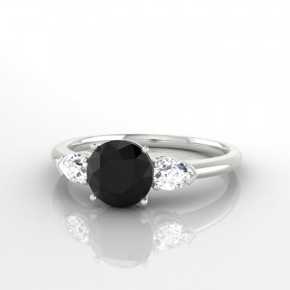 Destiny Bague Diamant noir en Argent 925