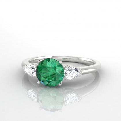 Destiny Bague Emeraude en Argent 925