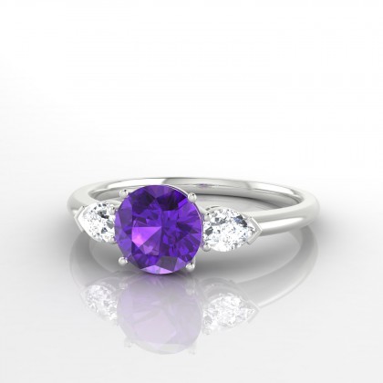Destiny Bague Améthyste en Or blanc 18k