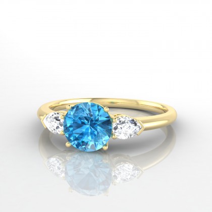 Destiny Bague Topaze en Or jaune 18k