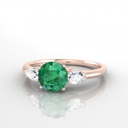 Destiny Bague Emeraude en Or rose 18k