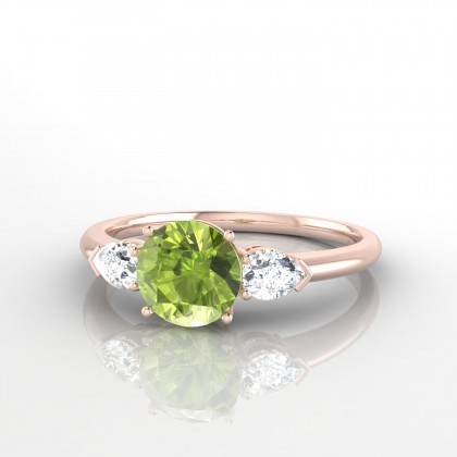 Destiny Bague Péridot en Or rose 18k