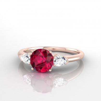 Destiny Bague Rubis en Or rose 18k