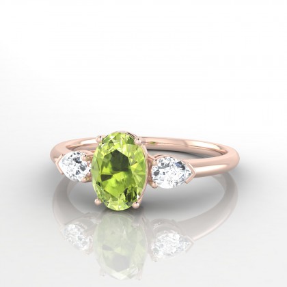 Félicité Bague Péridot en Or rose 18k