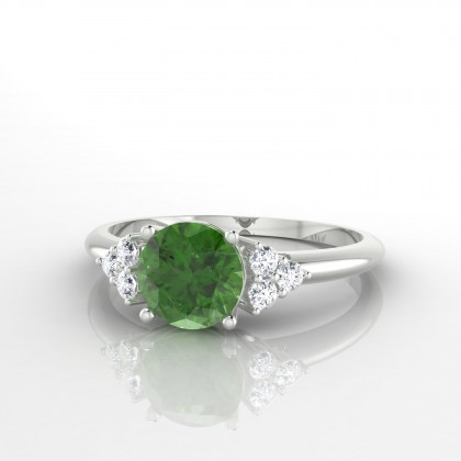 Singulière Bague Tourmaline en Or blanc 18k
