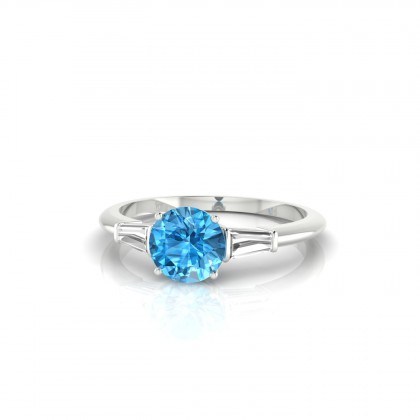 Vénérée Bague Topaze en Or blanc 18k