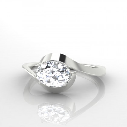 Attrait Bague Diamant en Or blanc 18k