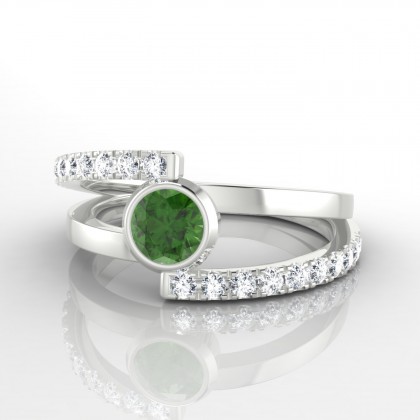 Camélia Bague Tourmaline en Argent 925
