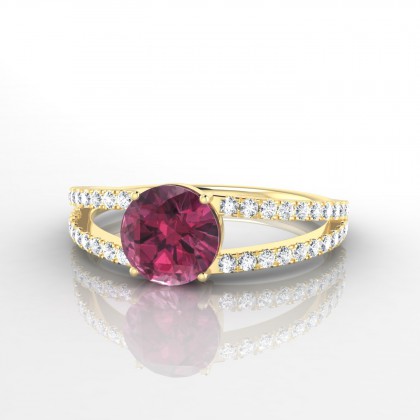 Grâce Bague Grenat en Or jaune 18k