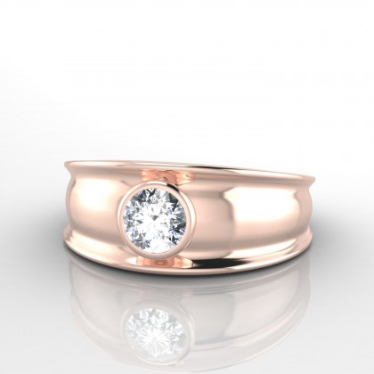 Volupté Solitaire Diamant en Or rose 18k