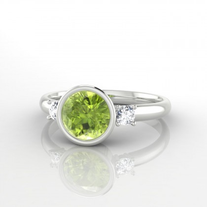 Antigone Bague Péridot en Or blanc 18k