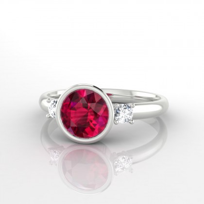 Antigone Bague Rubis en Or blanc 18k