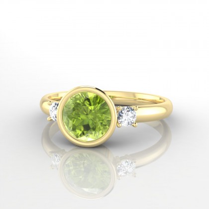 Antigone Bague Péridot en Or jaune 18k
