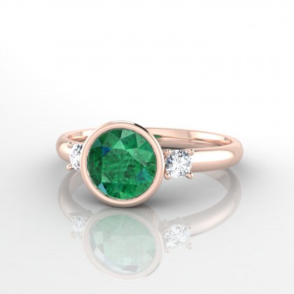 Antigone Bague Emeraude en Or rose 18k