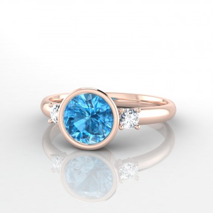 Antigone Bague Topaze en Or rose 18k