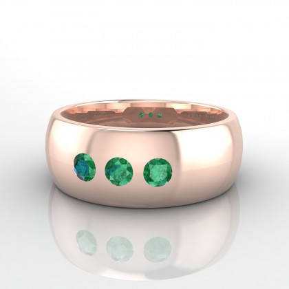 Audace Bague Emeraude en Or rose 18k