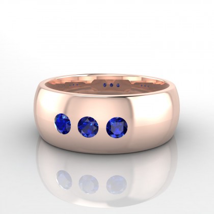 Audace Bague Saphir en Or rose 18k