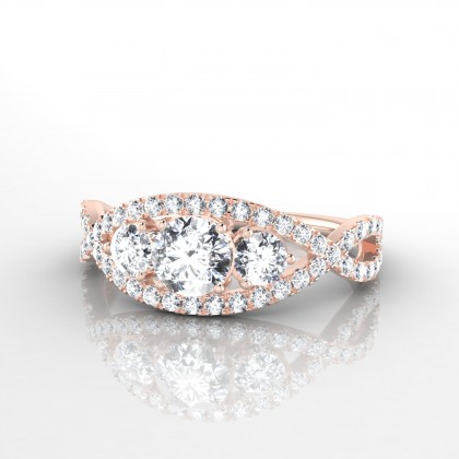 Marcellina Bague Diamant en Or rose 18k